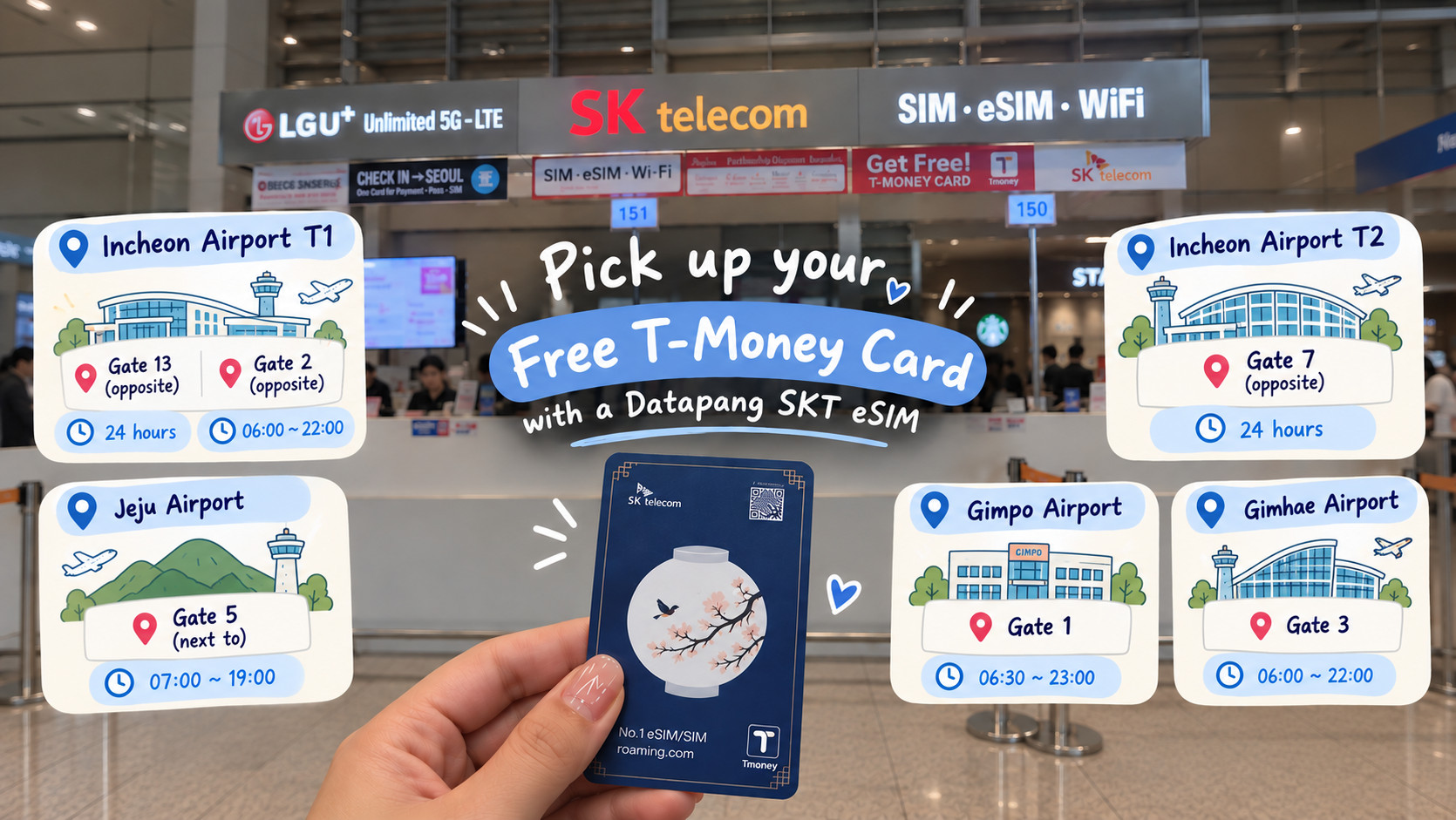 How to Collect Your Free T-Money Card with a Datapang SKT eSIM