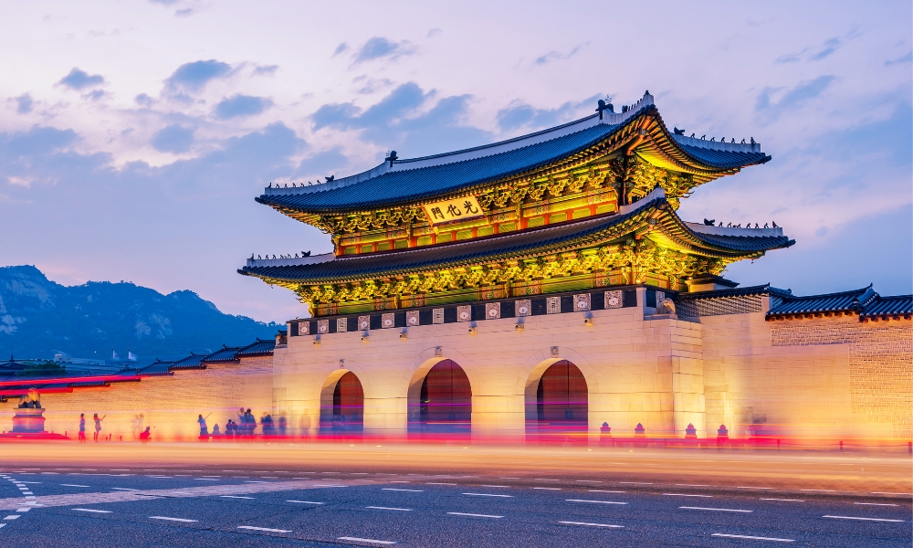 Korea cityscape with travel eSIM enabling reliable mobile data and smooth roaming for visitors