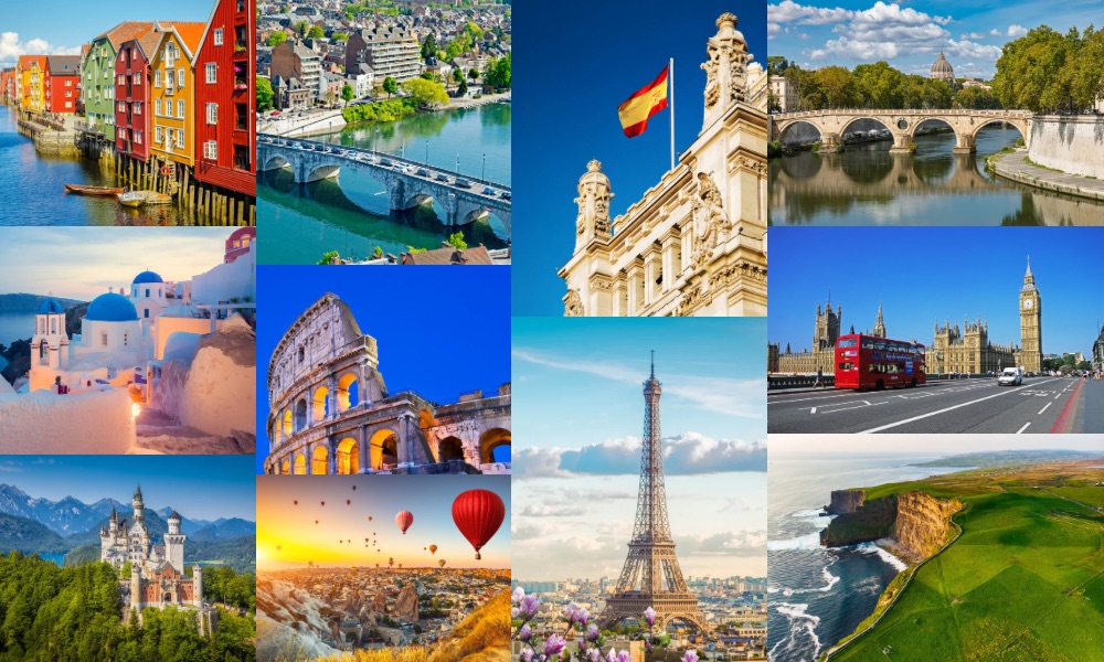 Travel eSIM for Europe 38 countries with seamless connectivity across popular destinations like Spain, Switzerland, and the UK